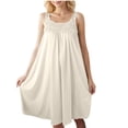 thumbnail image 2 of YHAJDS Womens Nightgowns Sleepwear Plus Size Lace Tank Cool Nightgown Mid Long, 2 of 5