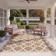 thumbnail image 5 of SAFAVIEH Courtyard Amanda Geometric Indoor/Outdoor Area Rug, 5'3" x 5'3" Square, Brown/Bone, 5 of 15