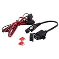 thumbnail image 1 of 12V Dual USB Waterproof Motorcycle SAE to USB Mobile Phone GPS Charger Cable Adapter Inline Fuse Power Supply, 1 of 8