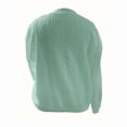 thumbnail image 2 of ZEHJUHAN Women's Textured Jacquard Long Sleeve Jacket Baseball Collar Zipper Casual Outerwear for Spring Fall Light Green，XL, 2 of 4