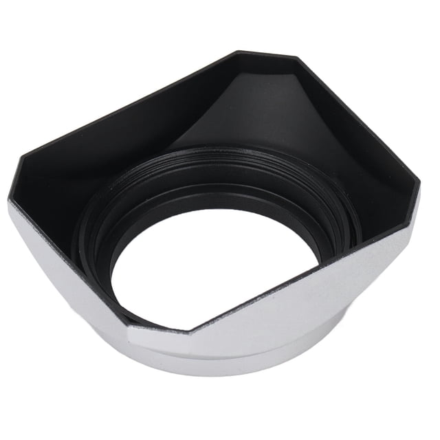 Capucha de Lente Cuadrada, Lente de Bloqueo de Luz de aluminio de aluminio de 43 mm para lente de lente para una una longitude focal de 25 mm
