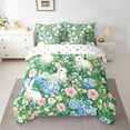 thumbnail image 2 of Homewish Cute Rabbit 7-Piece Bedding Comforter Set,Pink Flower Blue Hydrangea King Bedding Sets,Rustic Animal Bed Sheets For Girls Kids,Breathable Home Decor Reversible, 2 of 8