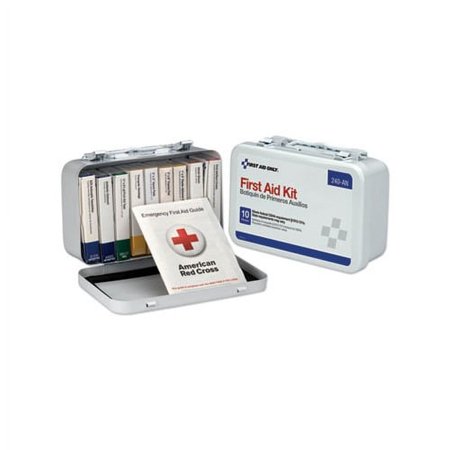 Unitized First Aid Kit for 10 People 64-Pieces  OSHA/ANSI  Metal Case