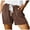 Brown, variant on Lixiuxyad Casual Summer Shorts Womens Drawstring Shorts Summer Elastic Waist Casual Lightweight With Pockets,Blue L