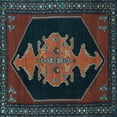 thumbnail image 1 of Ahgly Company Indoor Square Persian Light Blue Traditional Area Rugs, 7' Square, 1 of 4