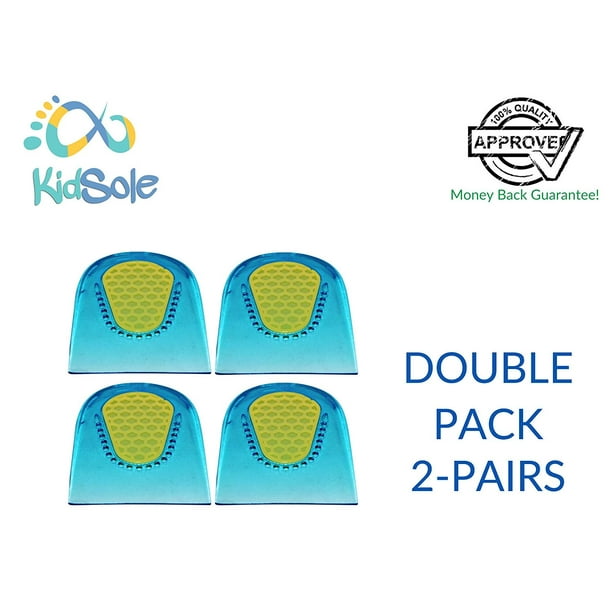 KidSole Lightweight Gel Heel Cups Kids Size 26