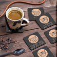 thumbnail image 3 of Inkdotpot Set of 6 Drink Coasters Easy Clean 4-inch SquareCoastersCork Base-Reusable- Cat Quotes, 3 of 8