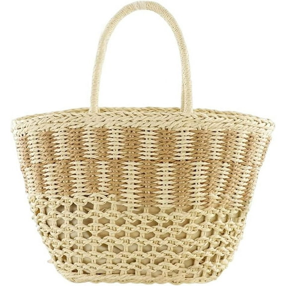 Kukuzhu Hobo Bag for Women Straw Weave Shoulder Bag Large Totes Summer Beach Purse Handbag