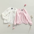 thumbnail image 2 of Toddler Baby Girls Cardigan Cute Long Sleeve Crew Neck Button Up Knit Shrug Coat, 2 of 7