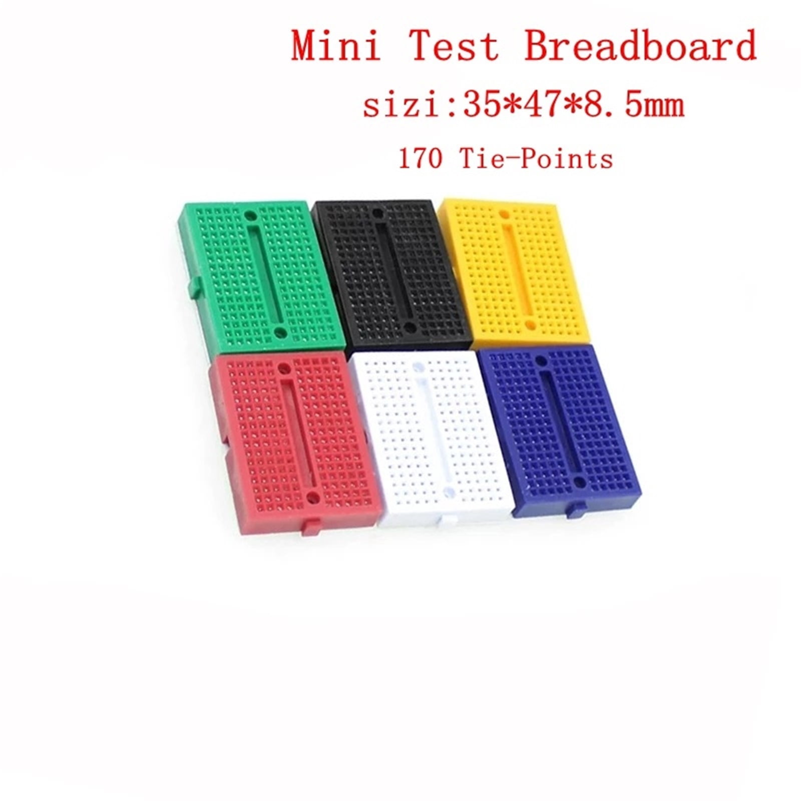 6PCS SYB-170 Mini Breadboard 170 Tie-points DIY Kit for Arduino Projects