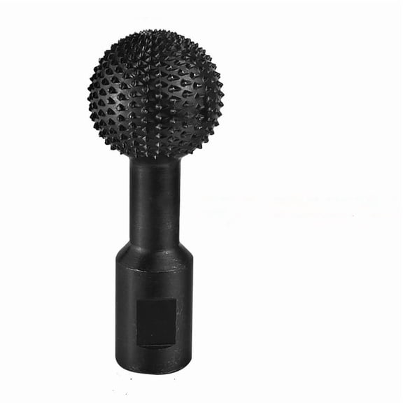 Ball Gouge Angle Grinder Attachment - 360° Sphere Rotary Burr for Rapid Wood Carving, Heavy-Duty Steel Spherical Grinding Head with Abrasive Teeth（ Interface 10MM）