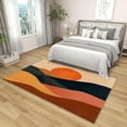 thumbnail image 4 of 3x5 Rug, Boho Sun Door Mat Washable Non Slip Soft for Entryway, Bohemian Mountain Rug, Abstract Minimalist Carpet, Boho Sun Home Decor & Gifts, 4 of 7
