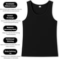 thumbnail image 5 of Diamond Star Men's Undershirts (Pack of 6) - Soft Cotton Blend, Tag less Tank Tops Cotton Spandex Undershirts Sleeveless, A-Shirt Crew Neck - Comfortable Fit, 5 of 6