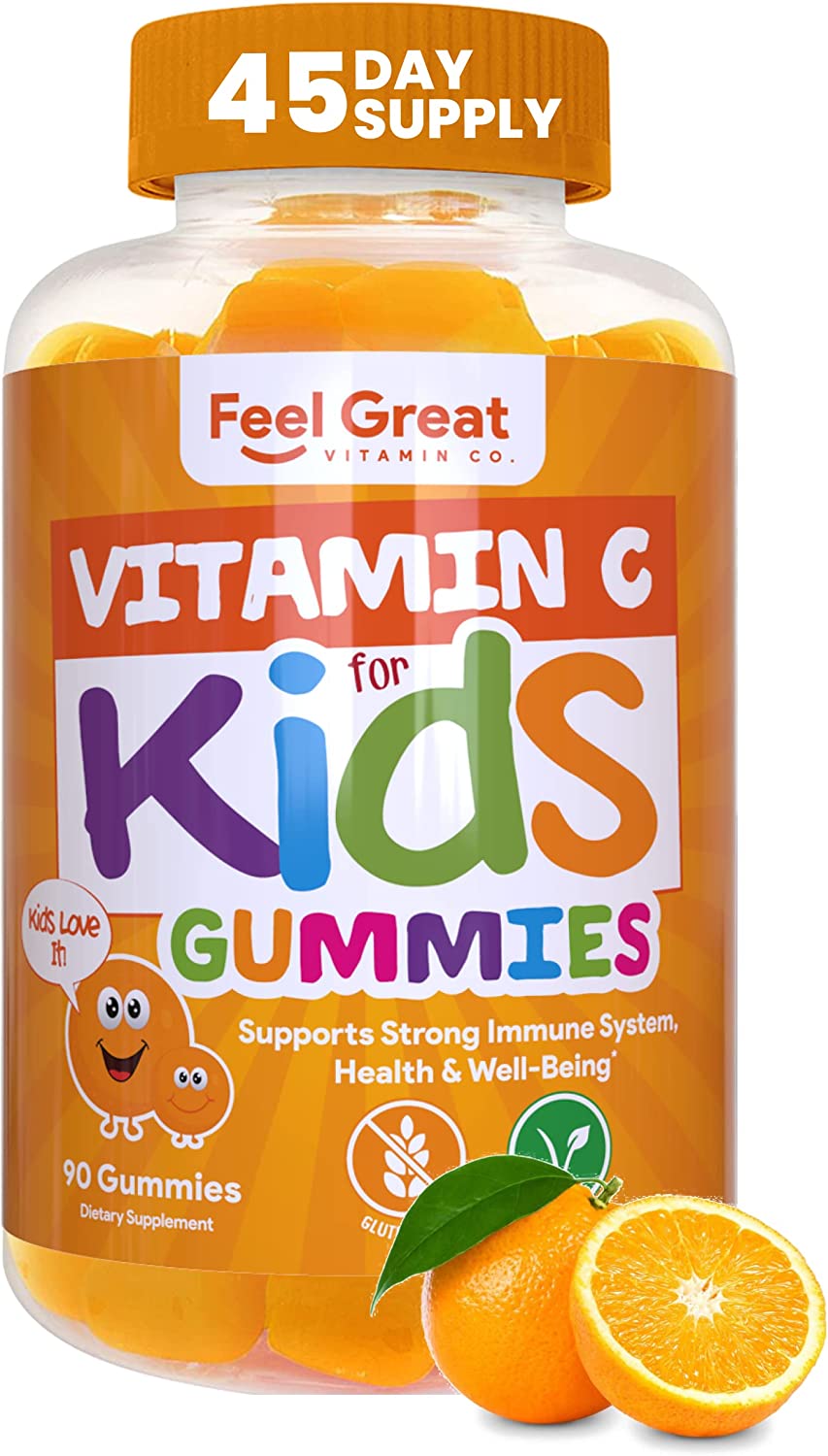 Kids Vitamin C Gummies Chewable Vitamin C for Immune Defense Plant