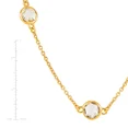 thumbnail image 4 of Women's Welry Created White Sapphire Eternity Tin Cup Station Necklace in 10kt Yellow Gold, 18", 4 of 5