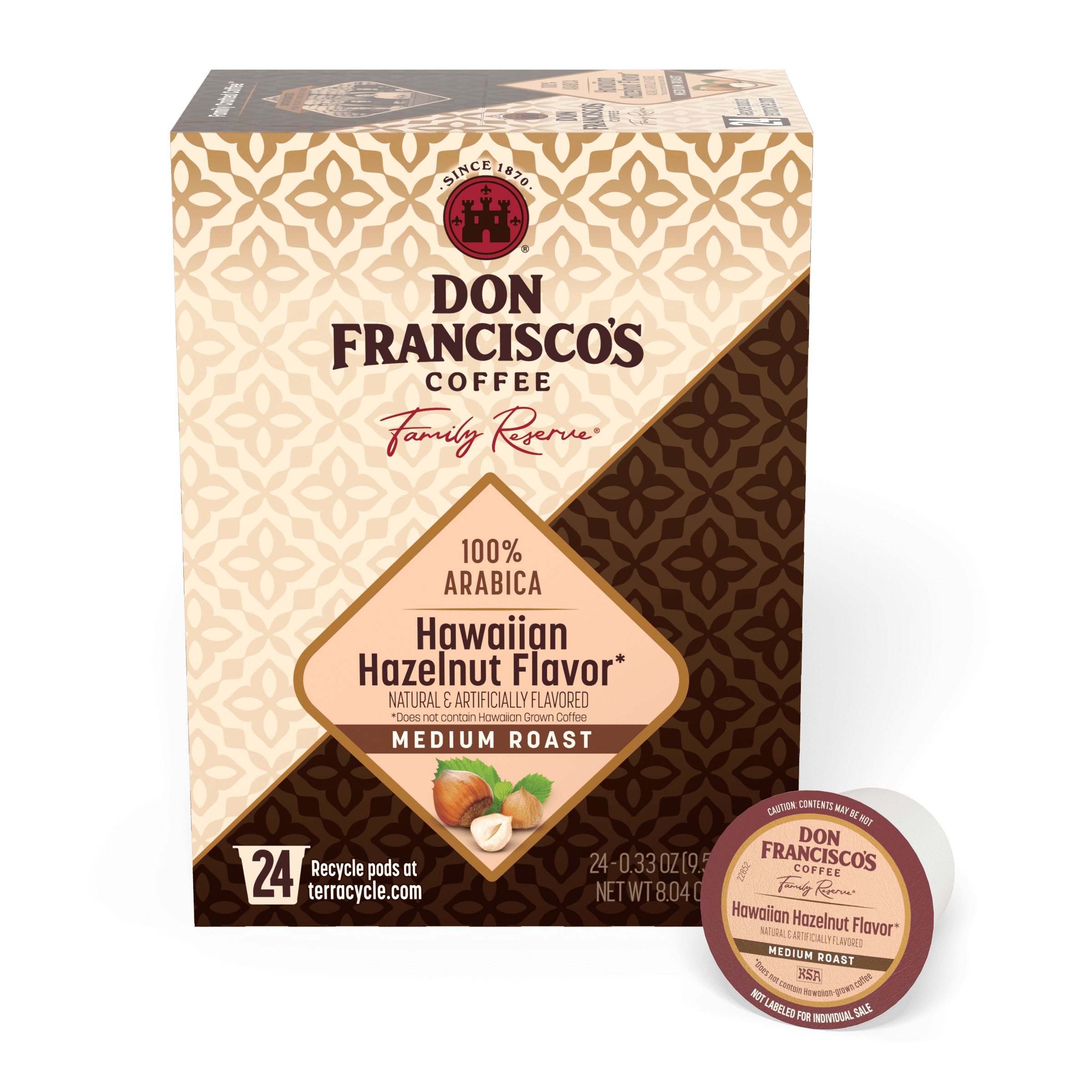 Don Francisco's Kona Blend Medium Roast K-Cup Coffee Pods, 24