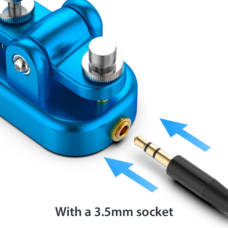 Putikeeg Morse Code Straight Key, Morse Code Paddle Key (Light water blue)