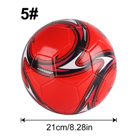 1PC A Size 3 and 5 Cyclone Football, Soft Inflatable Red Soccer Ball, Suitable for Training and Match Play