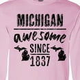 thumbnail image 4 of Inktastic Michigan Awesome Since 1837 Long Sleeve T-Shirt, 4 of 5