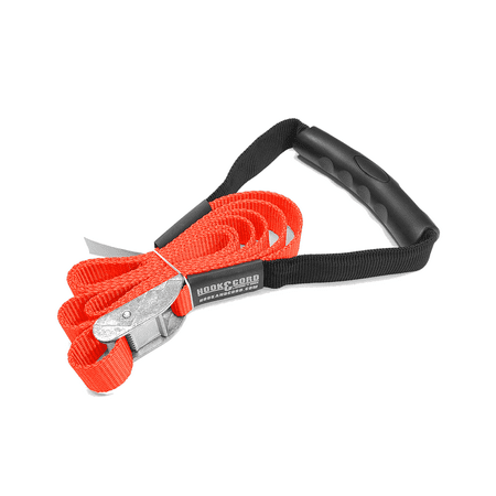 

Hook & Cord - Straps & Buckles HD Handle Strap with Nylon Webbing No Bend Handle and CAM Buckle 60 In. Orange