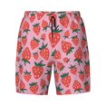 thumbnail image 4 of Lsque Mens Swim Trunks Cartoon Strawberry Pattern - Bathing Suit Compression Liner - Beach Swim Shorts Swimwear - (S-3XL) - Stretch Quick Dry -X-Large, 4 of 9