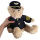 thumbnail image 3 of Oso de peluche suave con uniforme de capitán piloto, lindo oso piloto, muñeco de peluche de capitán de aerolínea, juguete para cumpleaños, bodas y regalos festivos., 3 of 7