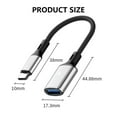 thumbnail image 2 of FIEWESEY USB C to USB Adapter, Type C 3.0 OTG Cable On The Go Type C Male to USB A Female Adapter Compatible with MacBook Pro 2018 2017,Samsung Galaxy S20 S20+ Ultra S8 S9 Note 10 and More - Silver, 2 of 7