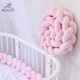 thumbnail image 2 of Parachoques de cuna seguro trenzado para bebé Almohada de felpa con nudo suave Protección y amp; Cojín decorativo largo para cama de guardería para bebés para niños pequeños oso de fresa Electrónica, 2 of 6