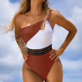 thumbnail image 4 of Gibobby Batas de baño mujeres spa Mujer Wrap Push Up 1 pieza Traje de baño Traje de baño Traje de baño Cintura alta Monokini Ropa de playa(B,M), 4 of 5