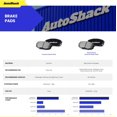 thumbnail image 3 of Pastillas de freno AutoShack Silverado 1500 1999-2006 Sierra, 3 of 8