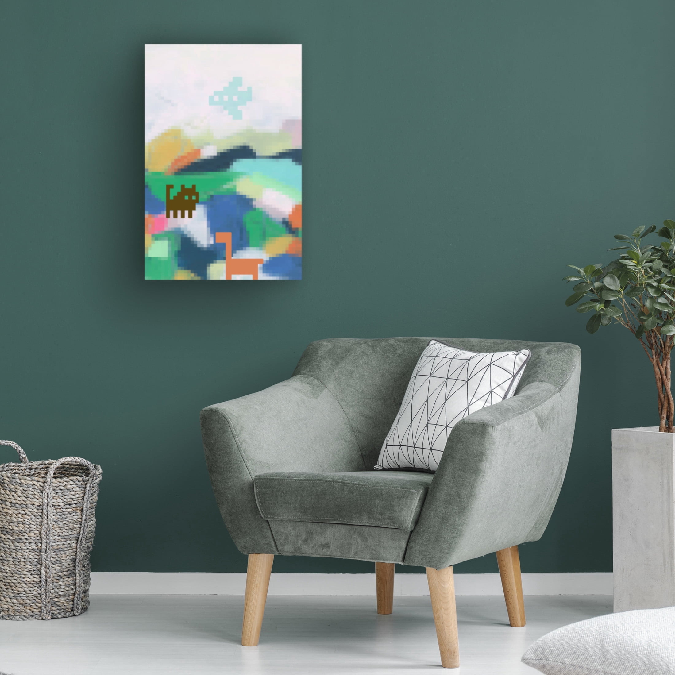 Trademark Fine Art June Erica Vess  Pixel Land I Canvas Wall Art