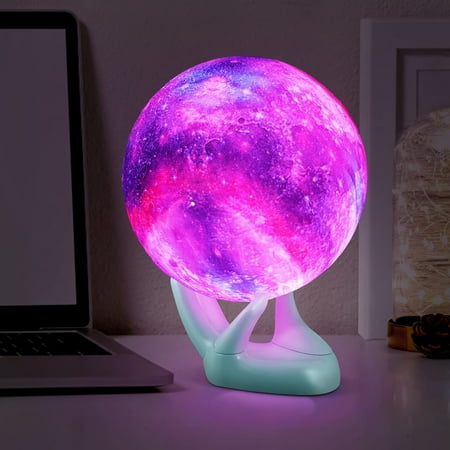 

16TUYOUTU 16 Colors Moon Lamp Lava Lamp Moon Night Lights for Kids Galaxy Lamp 3D Moon Lights for Be