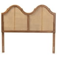 thumbnail image 1 of Baxton Studio Hazel Walnut Finished Wood and Rattan Full Size Arched Headboard, 1 of 8