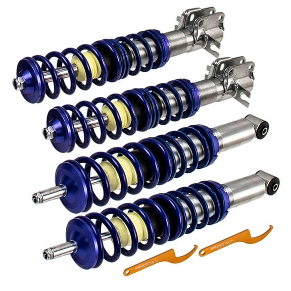 Maxpeedingrods Coilover Kit for VW Golf I Rabbit Cabrio 74-84 Coilovers Volkswagen MK1 Blue Fits select: 1986-1990,1992 VOLKSWAGEN CABRIOLET