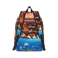thumbnail image 3 of Balery Animals On Noah's Ark2 Vintage Canvas Backpack for Men and Women - Large Capacity, Durable Travel Laptop Bag for School, Work, Hiking, and Outdoor Activities, 3 of 7