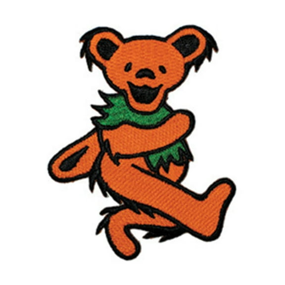 Grateful Dead Men's Embroidered Patch Orange