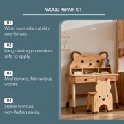 Qiweii 60ml Wood Furniture Repair Kit, Old English Scratch Cover, Conceals Nicks Marks Minor Defects for Wood Surfaces