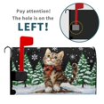 thumbnail image 2 of Funda de buzón Harooni, grande, 65 x 53 cm, magnética, diseño de gato navideño, 2 of 7
