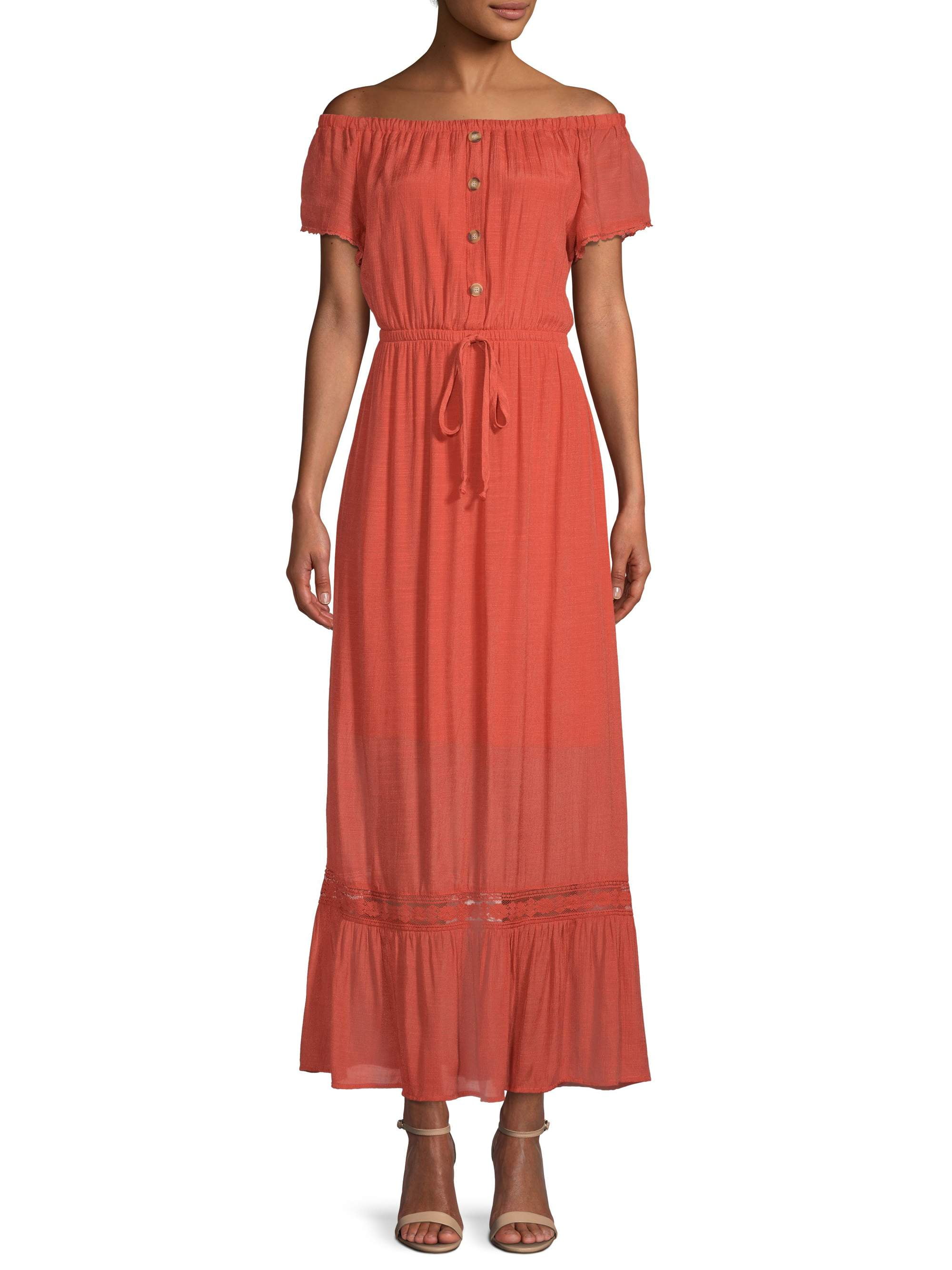 Off the Shoulder Gauze Dress