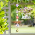 thumbnail image 4 of Lámpara colgante de cristal con cuentas de colores para el jardín Ehuebsd y el coche adorno colgante con luz solar, 4 of 7