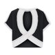 thumbnail image 3 of Tops de Cuello Redondo para las Mujeres de Manga Corta Impresa Casual, Camiseta de Moda para Uso Diario Y de Fiesta, 3 of 5