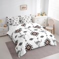 thumbnail image 3 of Homewish Bull Skull 7-Piece Bedding Comforter Set,Rustic Farmhouse Cabin King Bedding Sets,White Brown Bed Sheets For Boys Kids,Ultra Soft Home Decor Reversible, 3 of 8