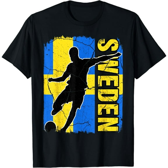 Sweden Soccer Team Swedish Flag Jersey Football Fans T-Shirt mens t shirt，black，women，funny，misfits，men，journey，t-shirt