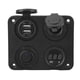 thumbnail image 4 of 12V 4 Gang LED Panel de interruptor de palanca encendedor de cigarrillos voltímetro Dual USB 4.2A para coche barco azul Jadeshay  A, 4 of 9