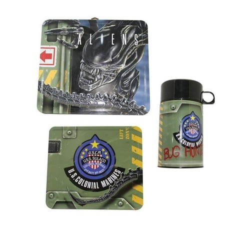 Alien Lunch Box - Aliens Tin Lunch Box with Thermos