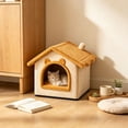 thumbnail image 6 of Winter Warm Pet Cave Bed Extra Thick Enclosed Sleeping Bed, Removable Washable Large Pet House for Indoor Sleep Security Rest, Polyester, 6 of 6