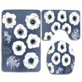 thumbnail image 1 of ABPHQTO Anémona Acuarela Flores Blancas Hibisco Juego de alfombras de baño de 3 piezas Alfombra de baño Alfombra de contorno y tapa de inodoro ABPHQTO Cont-CHAPPLE-11414, 1 of 2
