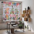 thumbnail image 5 of Spring Gnomes Kitchen Curtains 63 Inch Length, Farmhhouse Floral Botanical Blue Plaid Tiers Curtains for Living Room Berdoom Bathroom, Light Filtering Drapes Window Treatment 2 Panels 42"Wx63"L, 5 of 8