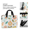 thumbnail image 4 of FORMRS 16" Laptop Bag Carrying Sleeve Case with Handle Travel Shoulder Briefcase, Orange Retro Flower, 4 of 8