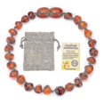 thumbnail image 1 of Pulsera de ámbar para bebé, pulsera de ámbar irregular para niña, joyería, 1 of 3